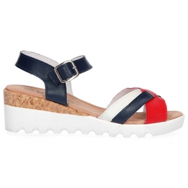 Sandali Filippo DS1273/20 Nv Rd Navy Red bianco rosso blu navy