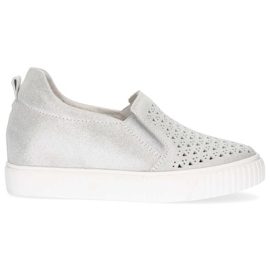 Scarpe in pelle Filippo DP1398/20 Si argento d'argento