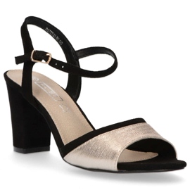 Sandali Filippo DS777/20 Bk Go Black Gold nero d'oro