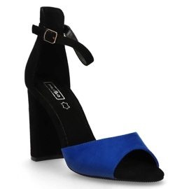 Sandali con tacco Filippo DS1376/20 Bl blu nero blu navy