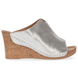 Ciabatte in pelle Filippo DK786/20 Si argento d'argento