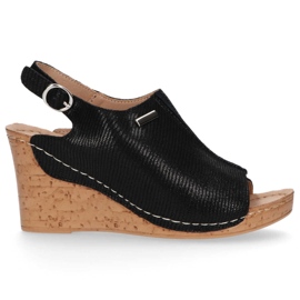 Sandali in pelle Filippo DS784/20 Bk nero