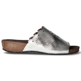 Ciabatte in pelle Filippo DK1270/20 Si argento d'argento