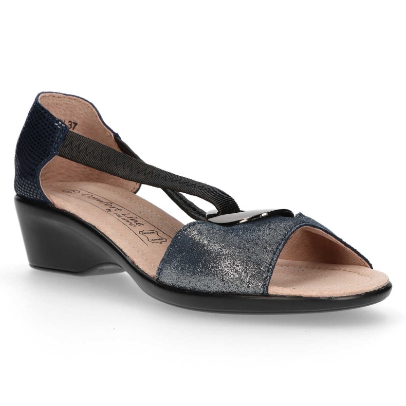 Sandali in pelle Filippo DS096/17 Sl Nv argento nero blu navy d'argento