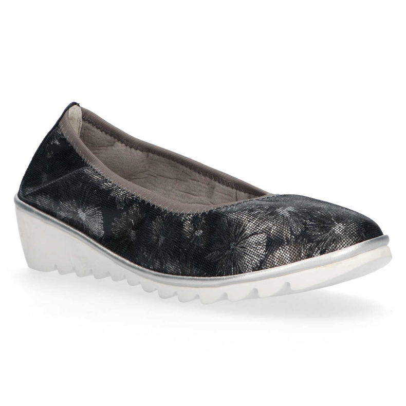 Scarpa in pelle Filippo DP046/18 Nv Fl blu navy nero