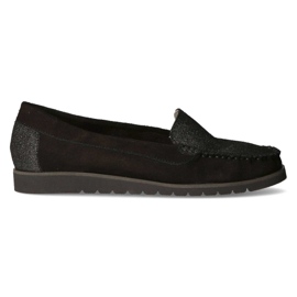 Filippo 10065 mocassino nero + glitter argento