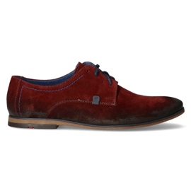 Scarpa in pelle Filippo 239 velour bordeaux rosso