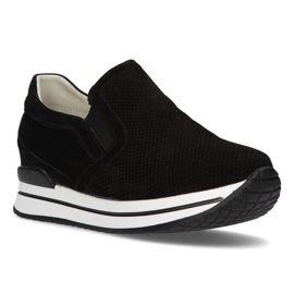 Sneakers in pelle Filippo DP1512/21 Bk nere nero