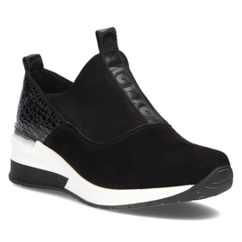 Sneakers in Pelle Filippo DP1689/21 Bk Nero