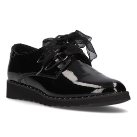 Scarpa in pelle Filippo DP947/21 Bk laccata nera nero
