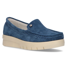 Mocassini in pelle Filippo DP2031/21 Bl blu