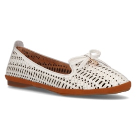 Signori traforati in pelle Filippo DP2034/21 Wh bianco bianca