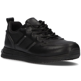 Sneakers sportive in pelle Filippo DP2017/21 Bk nere nero