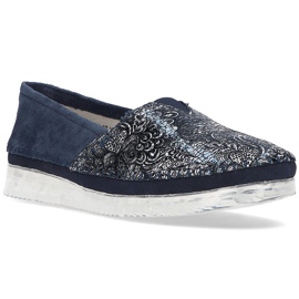Scarpa in pelle Filippo DP2147/21 Nv blu navy multicolore