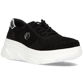 Sneakers in pelle Filippo DP2138/21 Bk nere nero