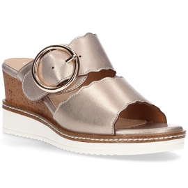 Ciabatte dorate sulla zeppa Filippo DK2078/21 Go d'oro
