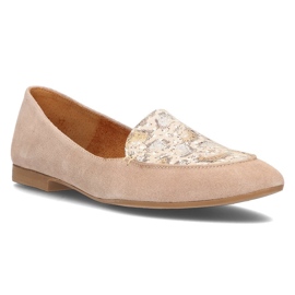 Mocassini in pelle Filippo 04958 beige