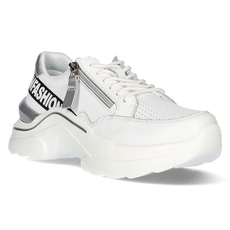 Sneakers in pelle Filippo DP2057 / 21 Wh bianche bianca