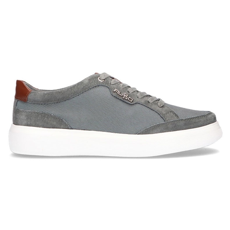 Scarpe in pelle Filippo MP2398/21 Gr grigio