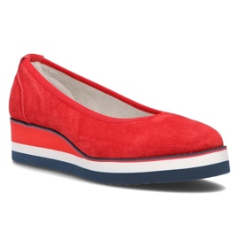 Ballerine Filippo DP2323 / 21 Rd in pelle rossa rosso
