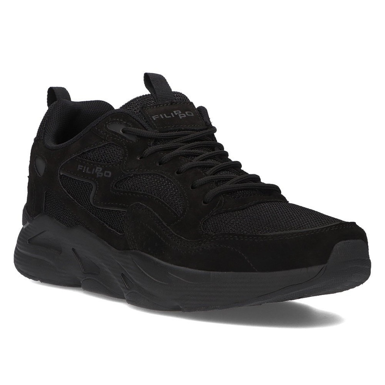Sneakers in pelle Filippo MSP2116/21 Bk nere nero
