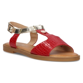 Filippo DS2099/21 Rd sandali rossi rosso d'oro