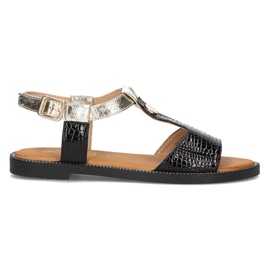 Filippo DS2099/21 Bk sandali neri nero d'oro