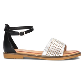 Sandali Filippo DS2102/21 Si Bk nero argento