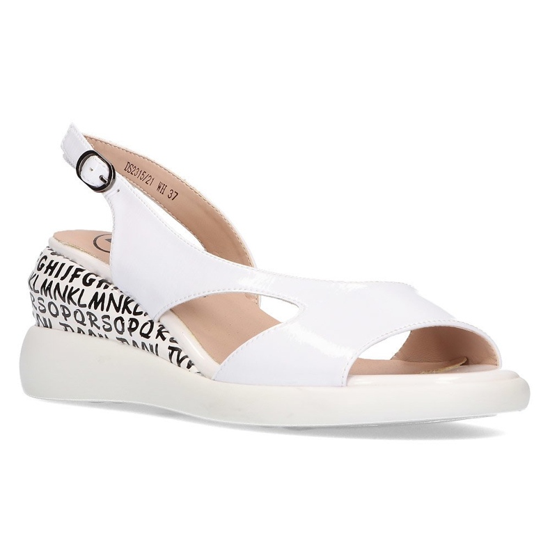 Sandali con zeppa Filippo DS2315 / 21 Wh bianco bianca