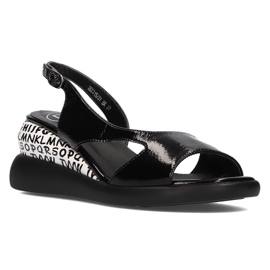 Sandali neri sulla zeppa Filippo DS2315 / 21 Bk nero