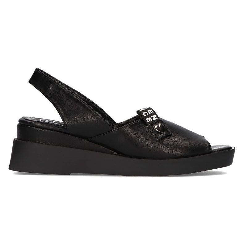 Sandali neri sulla zeppa Filippo DS2355 / 21 Bk nero