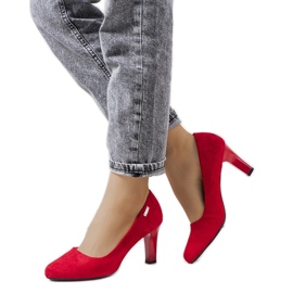 Décolleté rosse su tacco Calista rosso