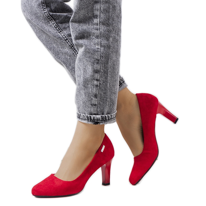 Décolleté rosse su tacco Calista rosso