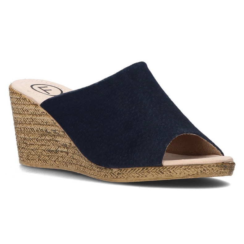 Ciabatte in pelle Filippo DK2143/21 Nv blu navy