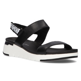 Sandali in pelle Filippo DS2141/21 Bk nero