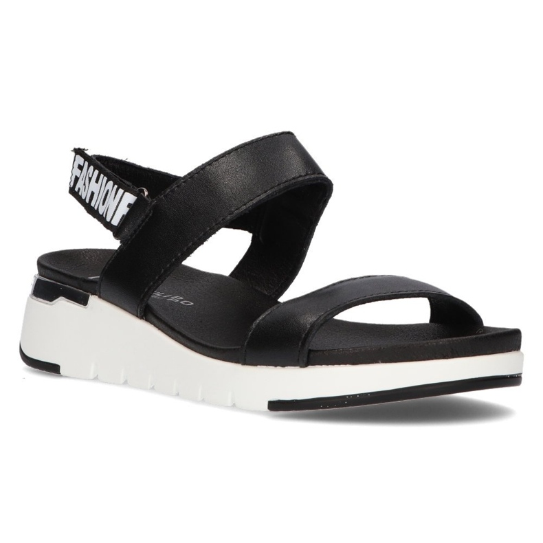 Sandali in pelle Filippo DS2141/21 Bk nero