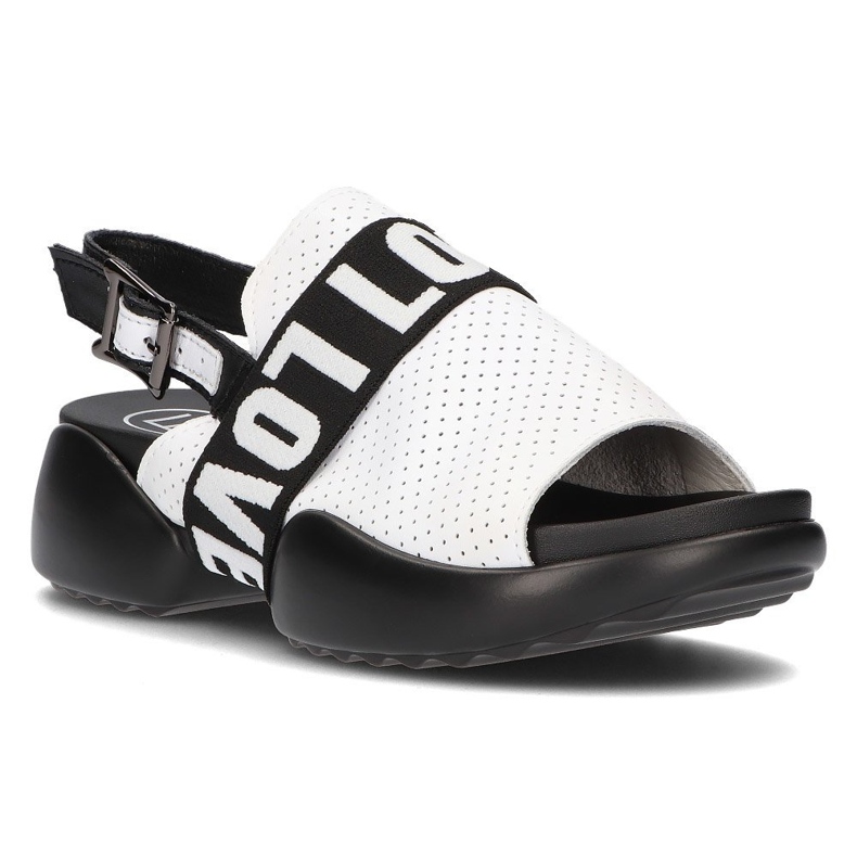 Sandali in pelle Filippo DS2153/21 Wh bianco bianca