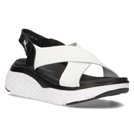 Sandali in pelle Filippo DS2015/21 WH/BK nero e bianco