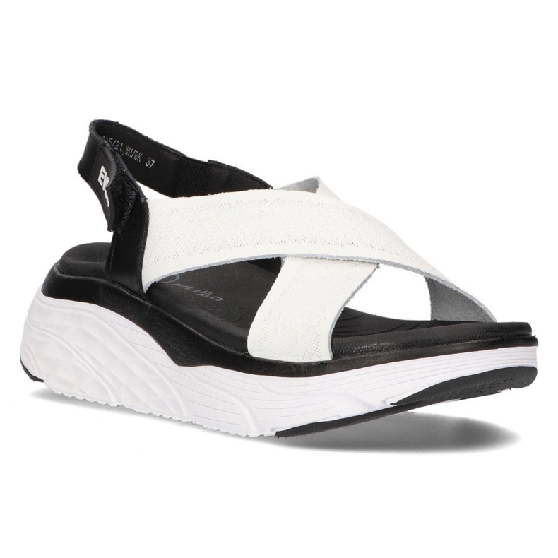 Sandali in pelle Filippo DS2015/21 WH/BK nero e bianco bianca
