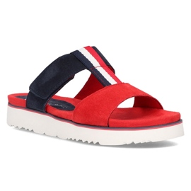 Ciabatte in pelle Filippo DK2170 / 21 Rd Nv rosso blu navy