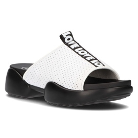 Ciabatte in pelle Filippo DK2168 / 21 Wh bianche bianco