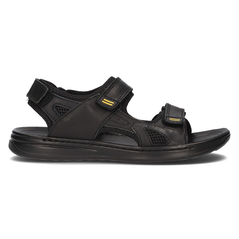 Sandali da uomo in pelle Filippo MS2305/21 Bk nero