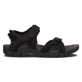 Sandali da uomo in pelle Filippo MS2306/21 Bk nero