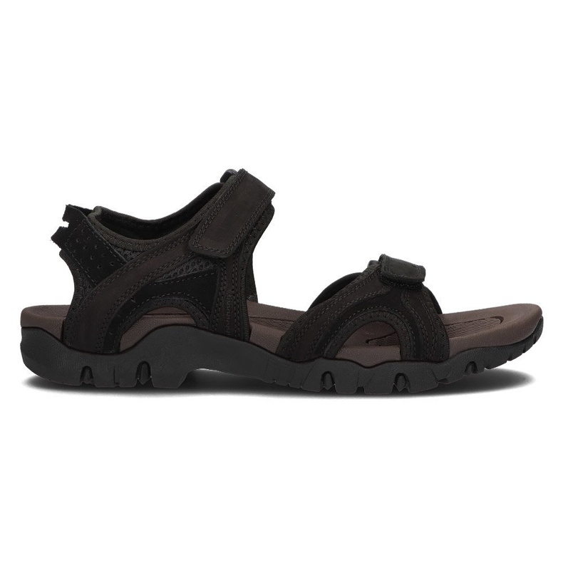 Sandali da uomo in pelle Filippo MS2306/21 Bk nero