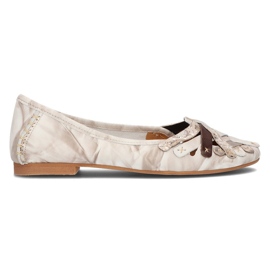 Ballerine in pelle Filippo 01358 beige