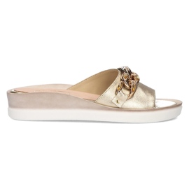 Ciabatte in pelle Filippo 105 oro d'oro