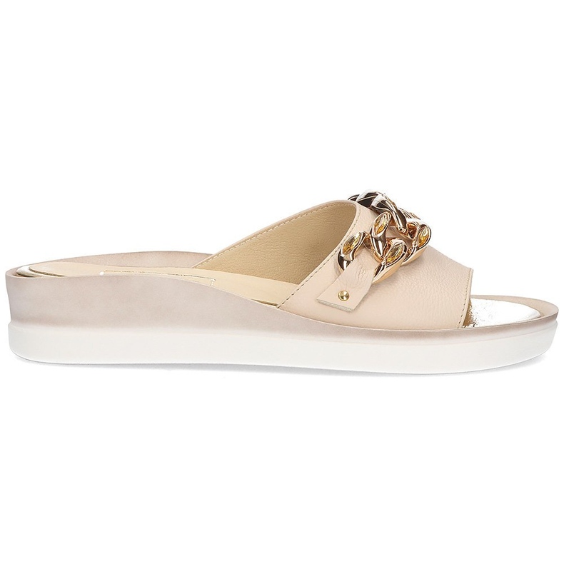 Ciabatte in pelle Filippo 105 beige