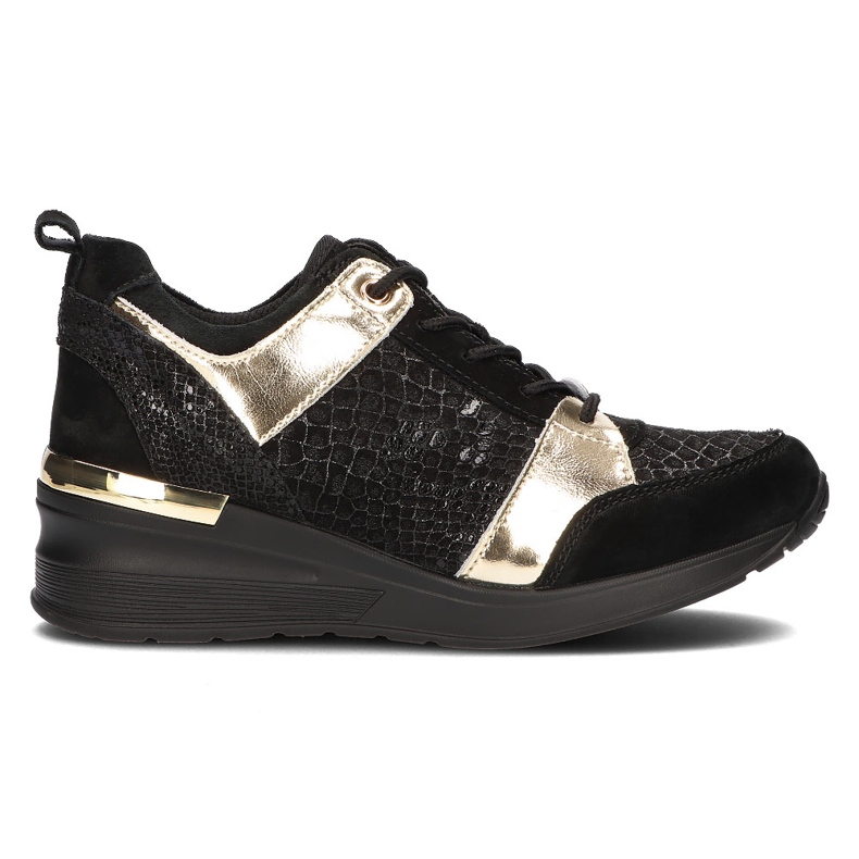 Sneakers in pelle Filippo DP3170/21 Bk oro nero d'oro