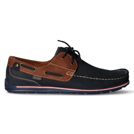 Mocassino Filippo 1774 K Granat + Nabuk Marrone blu navy