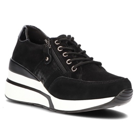 Sneakers in pelle Filippo DP3176/21 Bk nere nero